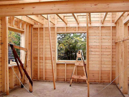 Установка деревянного каркаса дом, дачи, сборка